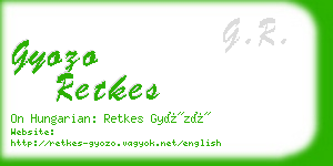 gyozo retkes business card